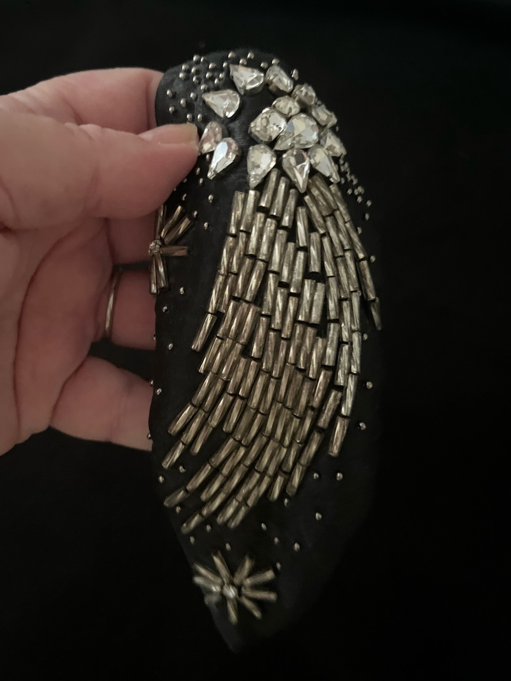 NAMJOSH? embellished black headband